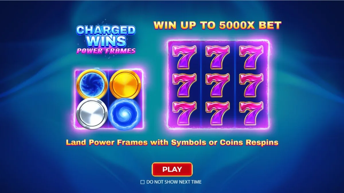 Charged Wins: Power Frames slot neon interface