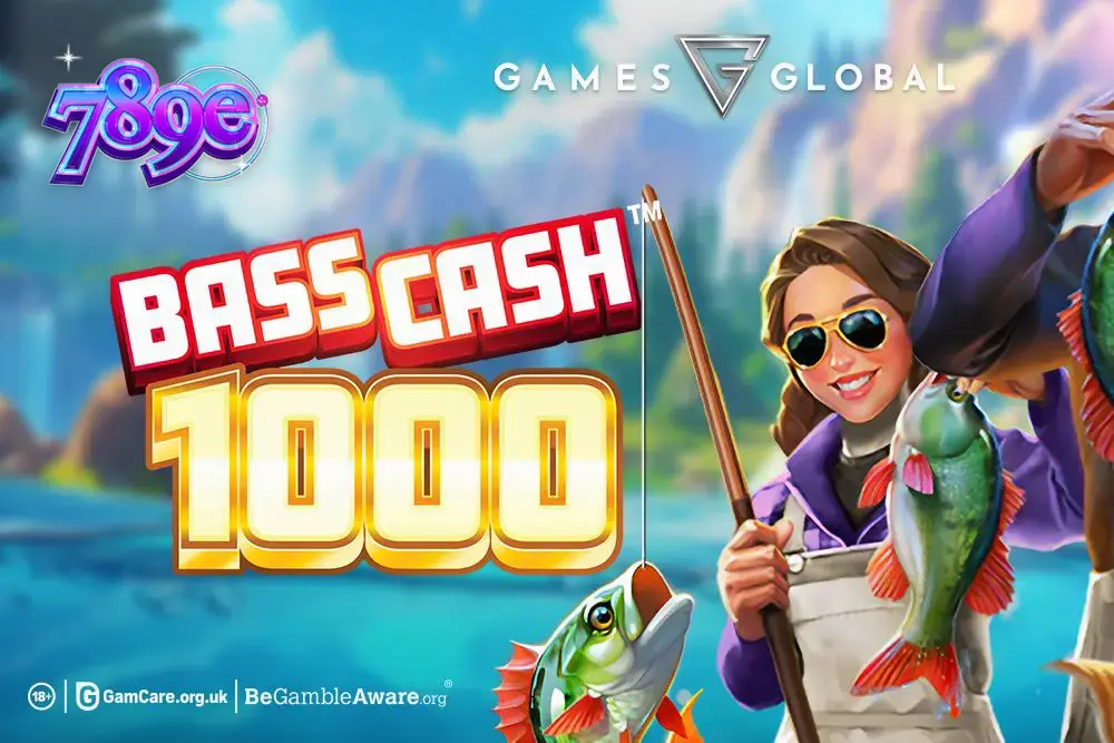 Bass Cash 1000 slot game interface na may temang pangingisda